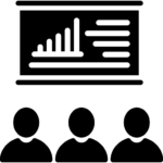 Ein Icon das Menschen zeigt, die über Pumpentechnik sprechen