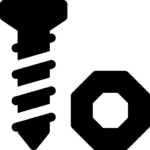Ein Icon das eine Schraube und eine Mutter zeigt